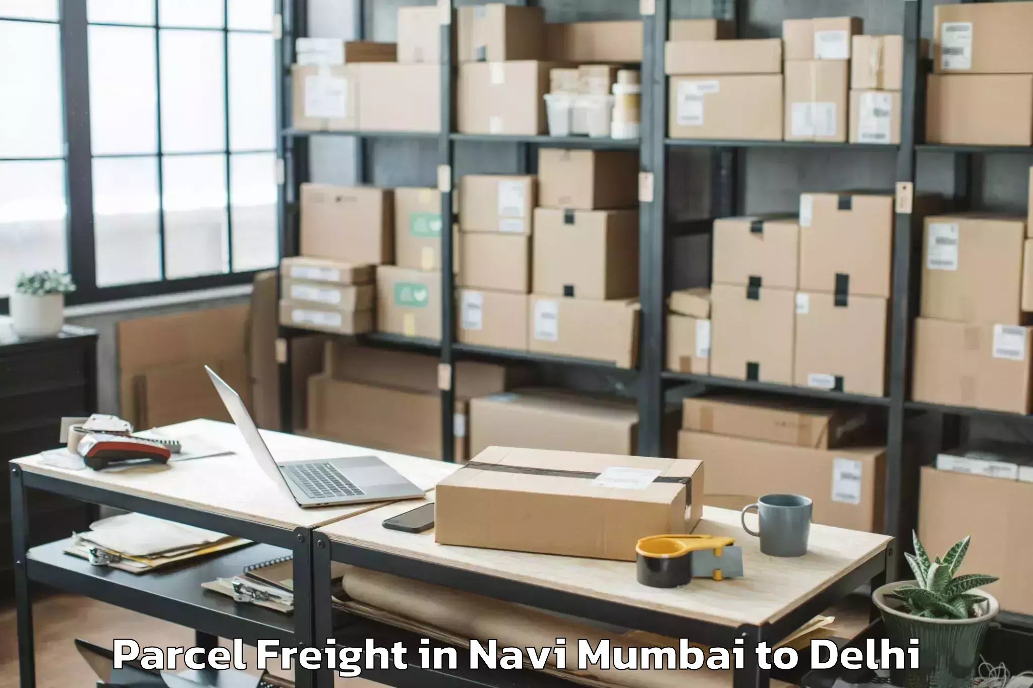 Top Navi Mumbai to University Of Delhi New Delhi Parcel Freight Available